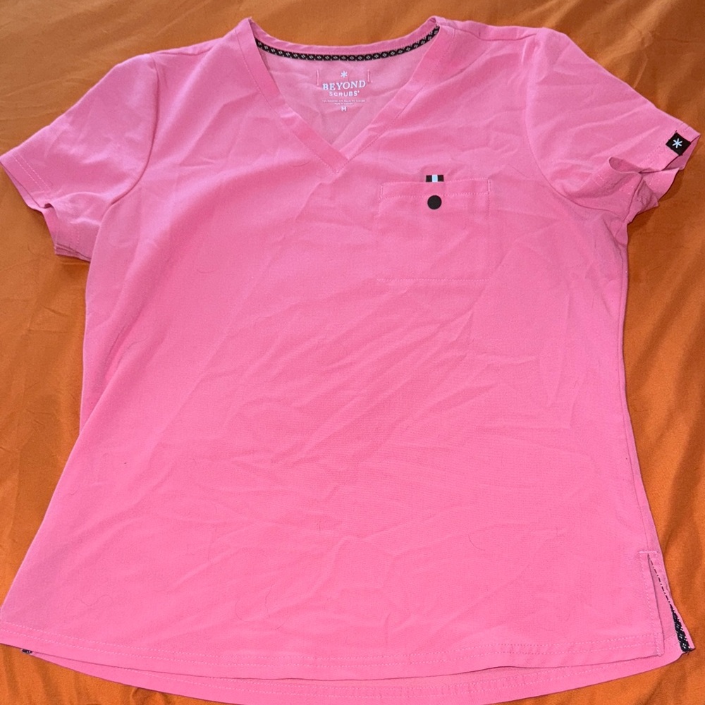 Light Pink V-Neck Women's Scrub Top